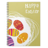 緑の背景の巣のイースターエッグ ノートブック (正面)