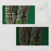 緑の背景の新しいアスパラガス 名刺 (正面/裏面)