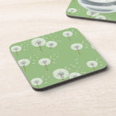 緑の背景の段落模様 コースター (左側)