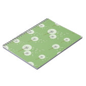 緑の背景の段落模様 ノートブック (左側)