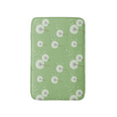 緑の背景の段落模様 バスマット (正面縦)