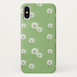 緑の背景の段落模様 iPhone X ケース