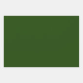 緑の背景の白いポイント ラッピングペーパーシート (正面3)