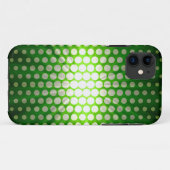 緑の背景の白い水玉模様 Case-Mate iPhoneケース (裏面(横))