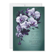 緑の背景の紫の蘭。