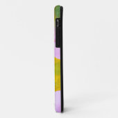 緑の背景の薄紫のチューリップの花 Case-Mate iPhoneケース (裏面/左)