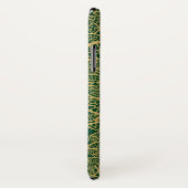 緑の背景の金葉のレース Case-Mate iPhoneケース (裏面/右)