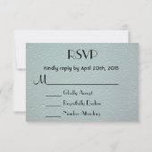 緑の背景のRSVP水滴 出欠カード (裏面)