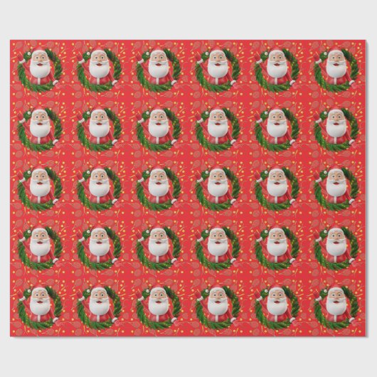 緑の背景をテーマにしたテニスクリスマス ラッピングペーパー (フラット)