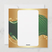 緑の背景を持つゴールデンクリスマスの動機… シーズンカード (裏面)