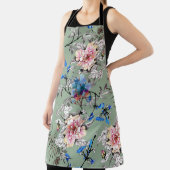 緑の背景フローラ水の色パターン。 エプロン (インサイチュ)