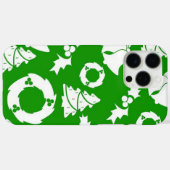 緑の背景（ベル、ミスタントウ、ツリー付） Case-Mate iPhoneケース (裏面 (横))