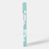 緑の背景(3D白色ハート) Case-Mate iPhoneケース (裏面 / 左)