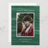 緑の背絵を描景フォトホリデーカード シーズンカード (正面/裏面)