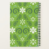 緑の自然にインスパイアされたスパイラルノート ノートブック (裏面)