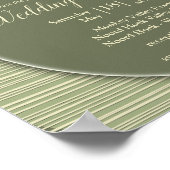 緑の自然のヒューストライプズ& – フラワーフレンズ ポスター (角)