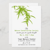 緑の自然の利点の招待状 招待状 (正面/裏面)