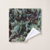 緑の自然クールパターン バスタオルセット (ウォッシュタオル)