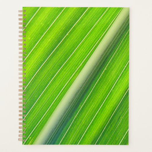 緑の自然パタストライプのーン プランナー手帳 (正面)