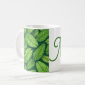 緑の自然マグ コーヒーマグカップ (正面左)