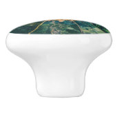 緑の自然石模様 セラミックノブ (側面)