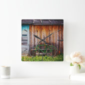 緑の自転車1の柱時計 スクエア壁時計 (ホーム)