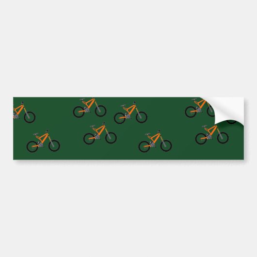 緑の自転車 バンパーステッカー (正面)
