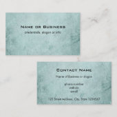 緑の色あせたテクスチャ、ヴィンテージスタイル手書き 名刺 (正面/裏面)