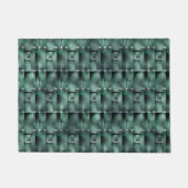 緑の色と濃い汚れによる長方形の形式 ドアマット (正面)