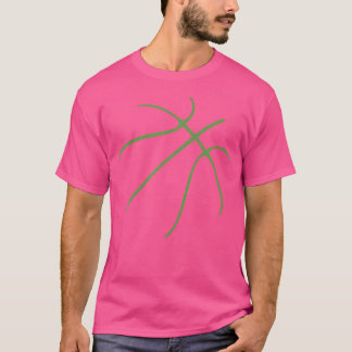 緑の色の可愛いバスケットボールスポーツデザイン Tシャツ