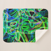 緑の色の曲線帯、エンボスでハイライト