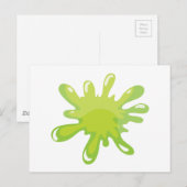 緑の色の飛沫 ポストカード (正面/裏面)