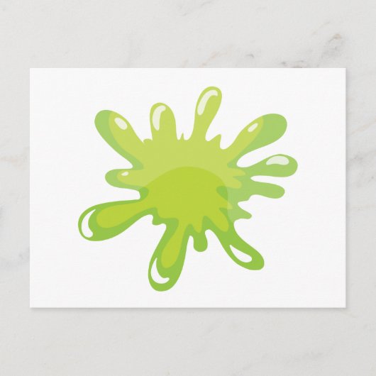 緑の色の飛沫 ポストカード (正面)