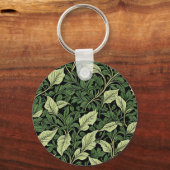 緑の色合いのつる植物のクラスター キーホルダー (正面)