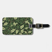 緑の色合いのつる植物のクラスター ラゲッジタグ (正面横)