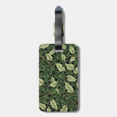 緑の色合いのつる植物のクラスター ラゲッジタグ (裏面縦)