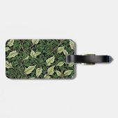 緑の色合いのつる植物のクラスター ラゲッジタグ (裏面横)