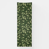 緑の色合いのつる植物のクラスター 横断幕 (縦)