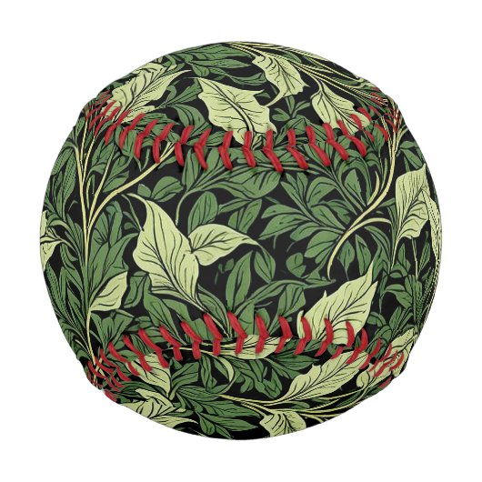 緑の色合いのつる植物のクラスター 野球ボール (正面)