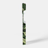 緑の色合いのつる植物のクラスター iPhoneケース (左側面)