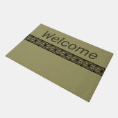 緑の色合いの歓迎 ドアマット (アングル)