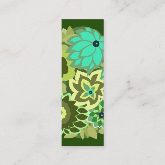 緑の色合いのCAMBRIA スキニー名刺 (正面)