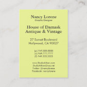 緑の色合いのCAMBRIA 名刺 (裏面)