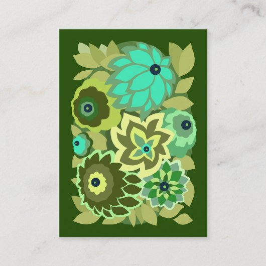 緑の色合いのCAMBRIA 名刺 (正面)