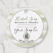 緑の色合い 🌿 オリジナルのバス&ボディ用ハンギングタグ フェイバータグ (正面)