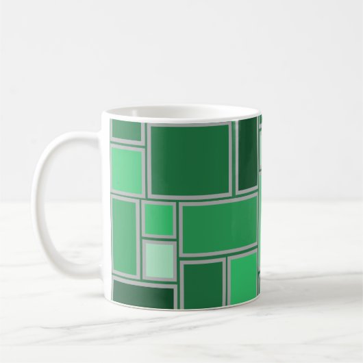 緑の色合い コーヒーマグカップ (左)
