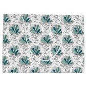 緑の色彩豊かな花の抽象的な落書きアートスタイル ラージペーパーバッグ (裏面)