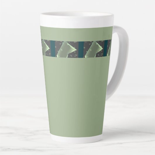 緑の色 カフェラテマグ (右アングル)