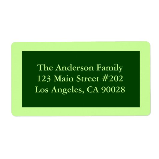 緑の色 ラベル (正面)