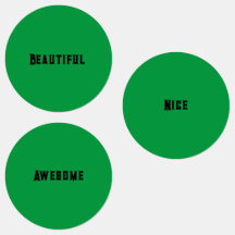 緑の色(黒い文字の中円)